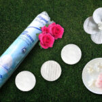 Hình ảnh bông tẩy trang hình tròn